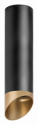 R64971490 Lightstar Rullo потолочный светильник цилиндрический черный с золотым ободком
