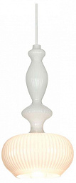 LSP-8517 Lussole Lsp-8516 подвесной светильник с фигурным корпусом и рельефным плафоном из белого стекла