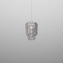 MINIGIOGALI SUSPENSION 25 CRYSTAL SMOKY GLOSSY CHROME G9 CE
