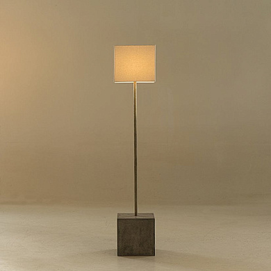 Untitled Floor Lamp Square White Shade by Nellcote торшер Sonder Living 1007067