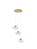 Blown Clear Glass Brass Gold Metal LED G9 3x5 Watt 100-240 Volt IP20 Bulb Excluded D: 25 H: 180 cm