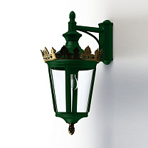 Louvre N° 6; one-piece clear glass E27 105W; Fir green