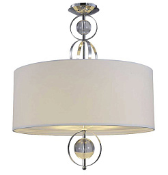 PAOLA PL6 Crystal Lux PAOLA потолочный светильник с крупным тканевым абажуром и декоративными элементами на подвесе
