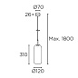 00-8107-DN-12 подвесной светильник Leds C4 Glam 310mm