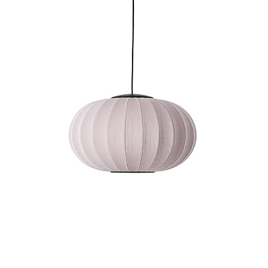 KWO57 PI LED Knit-Wit Made By Hand Подвесной светильник с овальным текстильным абажуром розового цвета с LED