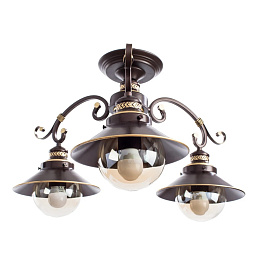 A4577PL-3CK Arte Lamp GRAZIOSO потолочная люстра с тремя плафонами на изогнутых рожках