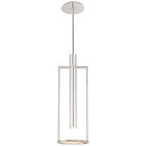 Melange Medium Floating Disc Pendant полированный никель с алебастром