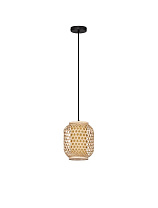 Rattan & Sandy Black Steel Base LED E27 1x12 Watt 100-240Volt bulb excluded D: 20 H: 150 cm