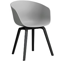 About A Chair AAC 22, основание черный лакированный дуб / корпус полипропилен, серый бетон