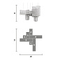 Подвесной светильник CUBO COMBO S175 SQ Masiero — фото 6