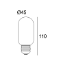 21024 0280 Delta Light TECHNICAL Светодиодная нить накаливания T32 E27 12 Вт 2700К — фото 1