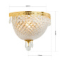 WA 2-1171/2 gold/478/260 klar-matt/Schli Empire Crystal Orion хрустальное настенное бра с купольным корпусом — фото 6