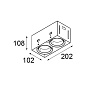 Mini multiple trimless for 2x LED GE встраиваемый в потолок светильник Modular