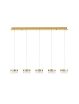 Brass Gold Metal & Clear Acrylic LED 32Watt 220-240 Volt 1993Lm 3000K IP20 L: 115 W: 15 H: 120 cm