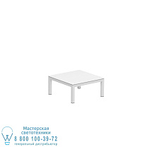 ТАБОЭЛА НИЗКИЙ СТОЛИК 80X80СМ БЕЛЫЙ + КЕРАМИЧЕСКАЯ СТОЛЕШНЯ БЕЛАЯ Royal Botania