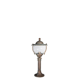2055 Moretti Luce Betulle садовый фонарь на опоре с круглым плафоном и декоративной верхушкой