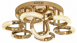 LSP-8477 Lussole Lsp-847 потолочный светильник с золотыми кольцевыми элементами и LED-подсветкой