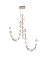 Triac Dimmable Gold Aluminium & Acrylic LED 134 Watt 220-240 Volt 8530Lm 3200K IP20 D: 147 H: 300 cm