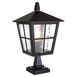 BL50M-BLACK Elstead Canterbury уличный фонарь на пьедестале с квадратным корпусом и прозрачными стеклянными панелями