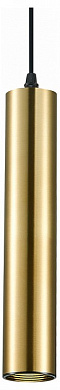 подвесной светильник золотистого оттенка с узким световым пучком