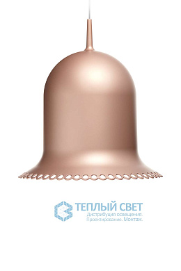 подвесной светильник с купольным плафоном цвета розового золота