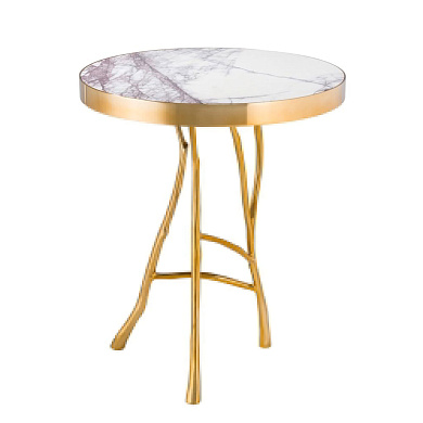 110605 Side Table Veritas gold finish white marble SIDE TABLES Eichholtz