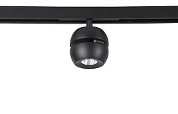 CLT 0.33 011 7W BL-BL 4000K Crystal Lux SPACE магнитный трековый прожектор чёрного цвета с круглым корпусом 7W для трека 48V