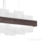 Kolarz Rettangolo 6040.80161/W люстра brunito brushed белый длина 110.6cm мин. высота 29cm макс. высота 262cm 1 лампа led — фото 2