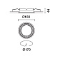 QS48 Blade R downlight iGuzzini Frame Ø 170 - Flood beam - LED — фото 1