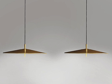 подвесной светильник из алюминия с тонким корпусом и направленной подсветкой