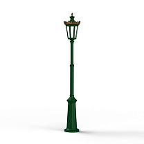 Louvre N° 9; one-piece clear glass Built-in LED 2700°K warm white 13W; Fir green