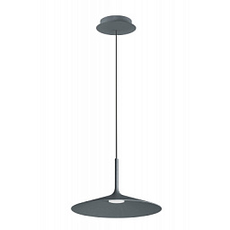 8364 Linea Light Group Poe подвесная люстра с плоским плафоном тёплого терракотового цвета