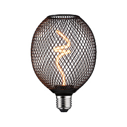 29261 Paulmann LED Globe светодиодная декоративная лампа в черной сетчатой шарообразной колбе
