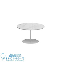 СТОЛИК BUTLER Ø60CM H35CM БЕЛАЯ КЕРАМИКА BIANCO STATUARIO Royal Botania