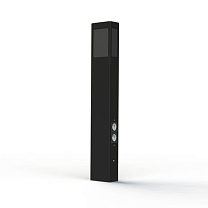 Brick² N° 4; Black PMMA E27 23W Plug; Dark grey