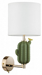 5425/1W Odeon Light Cactus настенный светильник с декоративным кактусом и белым абажуром