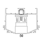 24415 9225 Delta Light PR SPLITLINE M52 - 1 светодиодный светильник на D-образной дорожке — фото 1