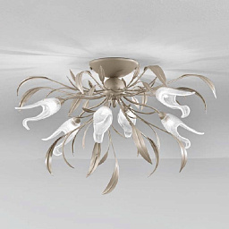 319/6PF Ecru Milk White IDL Alloro потолочная люстра с фигурными плафонами из матового стекла