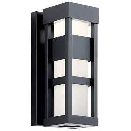 59035BKLED Kichler Ryler уличный настенный светильник черного цвета с решетчатым корпусом