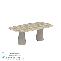 СТОЛ CONIX 220X120 CM НОЖКИ БЕТОН ЦЕМЕНТ СЕРЫЙ - СТОЛЕШНИЦА СТОЛА CERAMIC TRAVERTINO Royal Botania