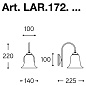 LAR.172.L L. MILLER Aldo Bernardi настенный накладной светильник