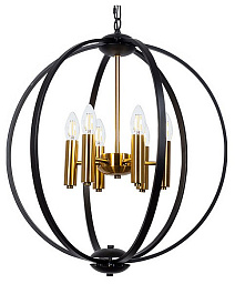 A7013SP-6BK Arte Lamp Castula подвесная люстра с круглыми стеклянными плафонами в металлическом каркасе