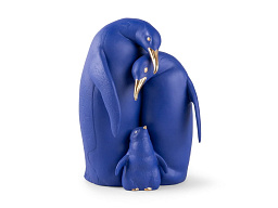 01009539 Lladro Bold Blue фарфоровая статуэтка синей птицы с опущенными крыльями