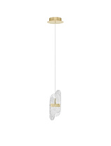 Triac Dimmable Brass Gold Metal & Clear Glass LED 9Watt 220-240Volt 550Lm IP20 2700K D:14 H:200 cm