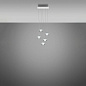 F32A27 00 Fabbian Multispot Beluga 2 SP5 LED подвесной светильник с 5 плафонами прозрачный — фото 1