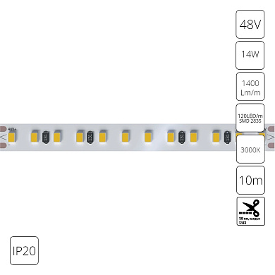 A4812010-07-3K Arte Lamp Tape лента светодиодная 15000lm 3100K