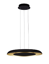 Triac Dimmable Sandy Black & Brushed Gold Aluminium & Acrylic LED 38 Watt 220-240 Volt 2100Lm IP20 2700-3000-4000K CCT by Dip Switch D:60 H:145 cm