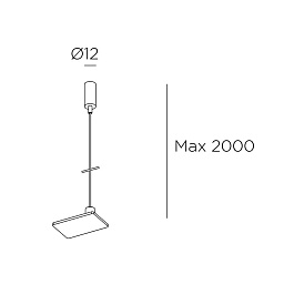 71-8421-05-05 Leds C4 Deltatrack suspended installation kit черный