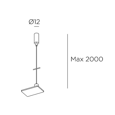 71-8421-05-05 Leds C4 Deltatrack suspended installation kit черный