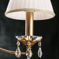 WA 2-1301/3 silber-gold/2406 Orga weiß Miramare Orion трёхрожковое бра с абажурами и хрустальными подвесками — фото 1